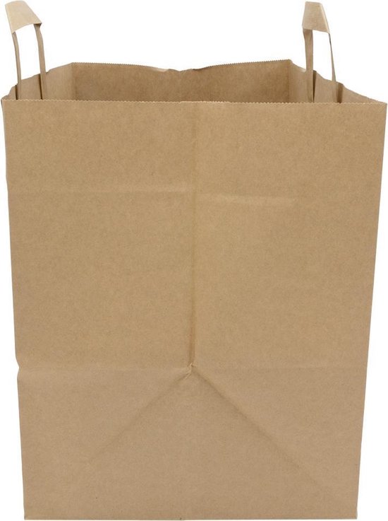 Lot De 25 Sacs En Papier Kraft Marron 32x12x40 Cm - Grands Sacs Cadeaux Biodégradables, Réutilisables Et Personnalisables