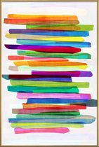JUNIQE - Poster met kunststof lijst Colorful Stripes 1 -20x30