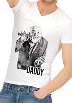 Shots S-Line Fun shirt Funny Shirts - Who's Your Daddy M - wit,meerkleurig