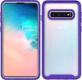 Voor Galaxy S10 Shockproof Starry Sky PC + TPU beschermhoes (paars)