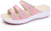 Casual wilde effen kleur sandalen Slippers voor dames (kleur: roze maat: 39)