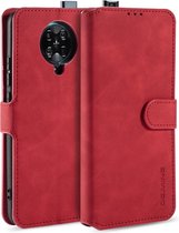Voor Geschikt voor Xiaomi Redmi K30 Pro DG.MING Retro Oil Side Horizontal Flip Case met houder & kaartsleuven & portemonnee (rood)