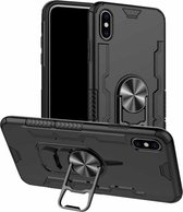 Voor iPhone XS Max schokbestendige pc + TPU beschermhoes met bieropener en autohouder (zwart)