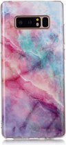 Voor Galaxy Note 8 gekleurde tekening patroon IMD vakmanschap Soft TPU beschermhoes (roze hemel)