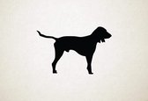Silhouette hond - Berner Laufhund - Berner Laufhund - XS - 19x30cm - Zwart - wanddecoratie