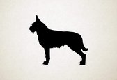 Silhouette hond - Berger Picard - S - 45x52cm - Zwart - wanddecoratie