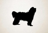 Silhouette hond - Schapendoes - Schapendoes - M - 60x76cm - Zwart - wanddecoratie