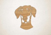 Wanddecoratie - Hond - Dobermann 2 - S - 51x45cm - Eiken - muurdecoratie - Line Art
