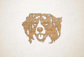 Wanddecoratie - Hond - Kooikerhondje 1 - XS - 23x29cm - Eiken - muurdecoratie - Line Art