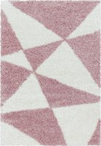Extra hoogpolig shaggy vloerkleed Tango - roze - 240x340 cm