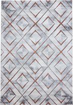 Modern laagpolig vloerkleed Naxos - brons 3811 - 120x170 cm