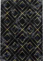 Modern laagpolig vloerkleed Naxos - goud 3812 - 80x150 cm