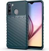 Voor Galaxy A21 Thunderbolt Shockproof TPU Soft Case (groen)