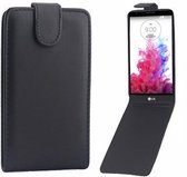 Voor LG G3 / D855 Verticale Flip Magnetische Snap Leather Case (Zwart)