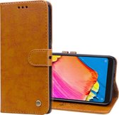 Business Style Oil Wax Texture Horizontal Flip Leather Case voor Geschikt voor Xiaomi Redmi Note 6 Pro, met houder & kaartsleuven & portemonnee (lichtbruin)