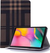 Geruite horizontale lederen flip-case voor Galaxy Tab A 8 (2019) P200 / P205, met houder en kaartsleuven en portemonnee (koffie)