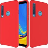 Effen kleur Vloeibare siliconen valbestendige beschermhoes voor Samsung Galaxy A9 (2018) / A9s (rood)
