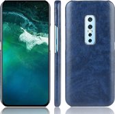 Voor Vivo V17 Pro schokbestendige Litchi Texture PC + PU-hoes (blauw)