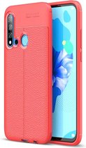 Litchi Texture TPU schokbestendig hoesje voor Huawei Nova5i / P20 Lite 2019 (rood)