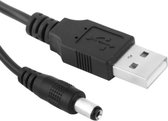 USB Male naar DC 5,5 x 2,1 mm voedingskabel, lengte: 1m