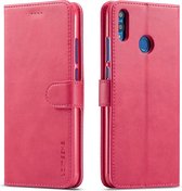 Voor Huawei Y9 (2019) / Enjoy 9 Plus LC.IMEEKE Kalfsleer Horizontaal Flip Leren Case, met Houder & Kaartsleuven & Portemonnee (Rozerood)