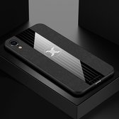 Voor iPhone XR XINLI stiksels textuur schokbestendige TPU beschermhoes (zwart)