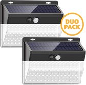 primePlus Solar Buitenlamp met Bewegingssensor - Op Zonne Energie - Buitenverlichting Met Sensor - Dag en Nacht - 206 LEDS-2 Stuks