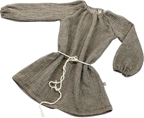 tinymoon Robe Filles Soft Nature – modèle Flare – Marron – Taille 134/140