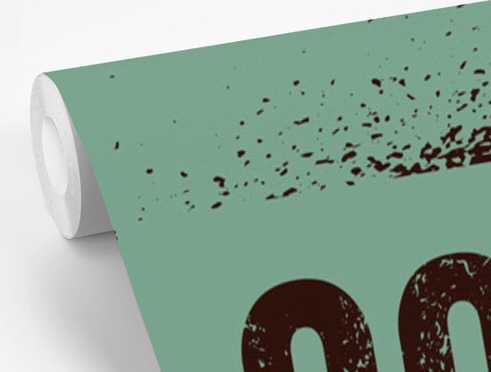 Bonjour café sur fond turquoise 160x240 cm