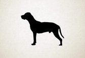 Silhouette hond - Catahoula Cur - M - 60x77cm - Zwart - wanddecoratie