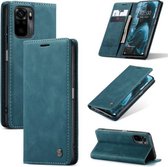 Voor Geschikt voor Xiaomi Redmi Note 10 / Note 10s CaseMe 013 Multifunctionele horizontale flip lederen tas met houder & kaartsleuf & portemonnee (blauw)