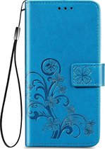 Xiaomi Redmi 9A Hoesje - Mobigear - Clover Serie - Kunstlederen Bookcase - Blauw - Hoesje Geschikt Voor Xiaomi Redmi 9A