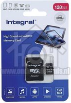 Integral Memory card High Speed, Class 10 (incl.SD adapter) Micro SDHC card 128GB 100MB/s