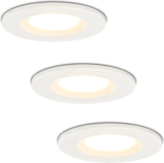 8x Betty zwarte LED Inbouwspots complete set – Niet dimbaar – 12V – 3 Watt – Veranda verlichting – voor binnen en buiten – 2700K warm wit