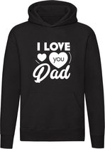 I love you Dad Hoodie | sweater | trui | vaderdag | papa | opa | unisex | capuchon