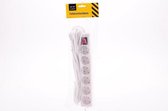 ARD 1352 Tafelcontactdoos - 6-voudig - 5 meter - Wit - Stekkerdoos