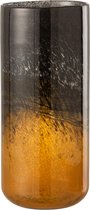 J-Line Vaas Murano Glas Zwart/Bruin Large