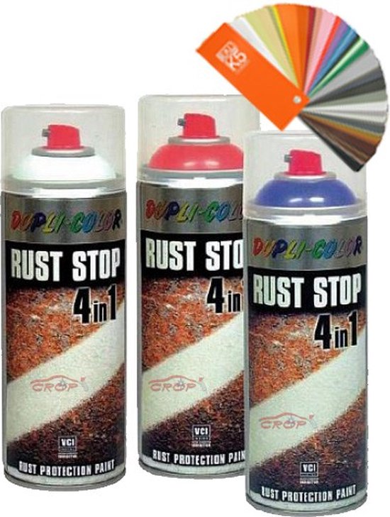 DUPLI-COLOR Rust Stop Sprühdose 400 Ml – Rostschutz & Lackierung In Einem, Enzianblau