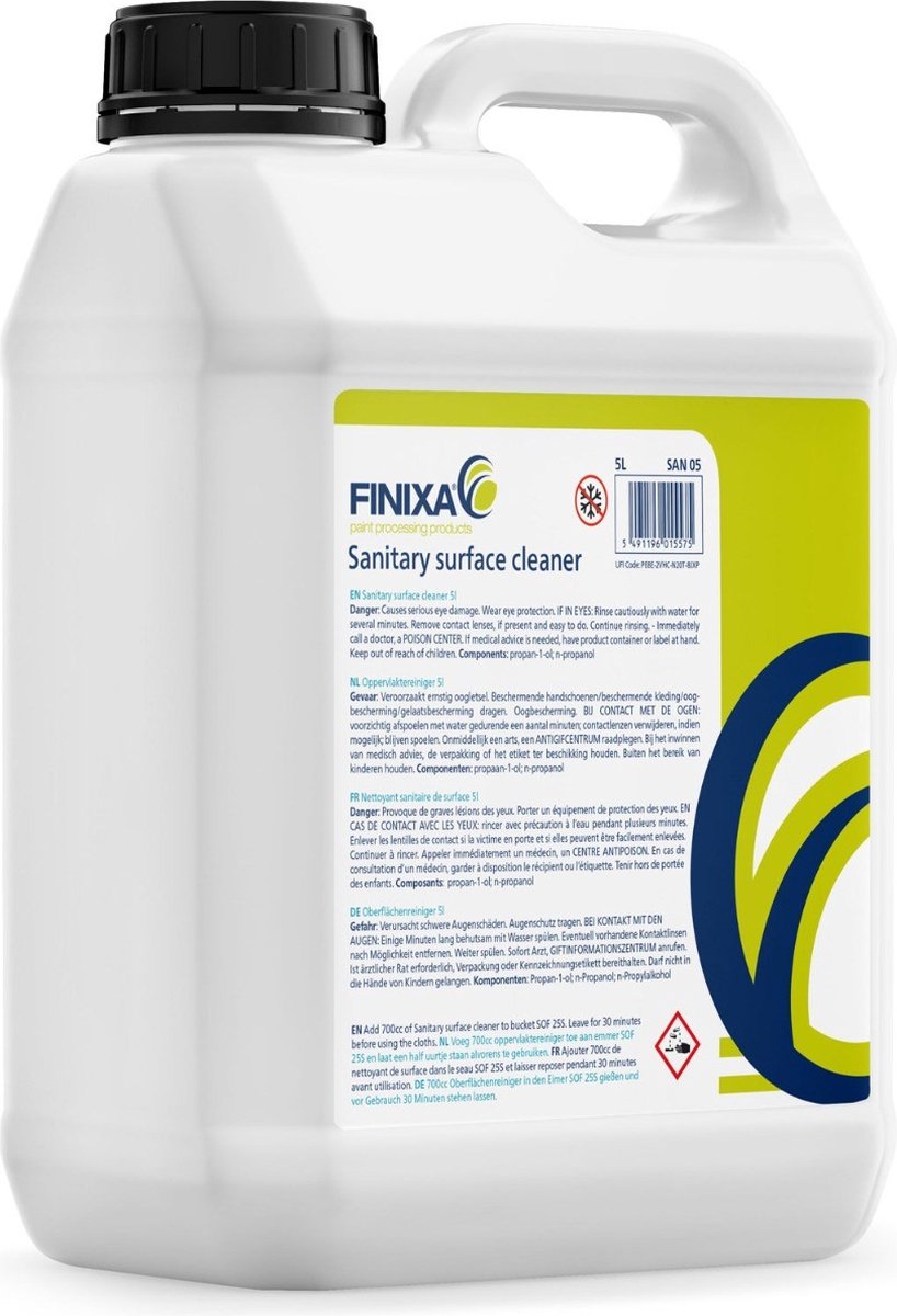FINIXA Desinfectiemiddel & Oppervlaktereiniger in Jerrycan 5 liter