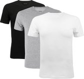 Hugo Boss cotton 3P V-hals shirt zwart / wit / grijs - M