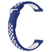 Dubbele kleur polsband horlogeband voor Galaxy S3 Ticwatch Pro (wit + babyblauw)