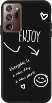 Voor Samsung Galaxy Note20 Ultra Enjoy Smiley Heart Pattern Shockproof TPU Case (Black)