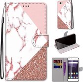 Voor ZTE Blade A6 / A6 Lite Gekleurde Tekening Cross Texture Horizontale Flip PU Leather Case met Houder & Kaartsleuven & Portemonnee & Lanyard (Powder Stone Texture)