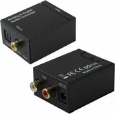 Analoge RCA naar digitale optische coaxiale Toslink Audio Converter (zwart)