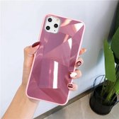 Voor iPhone 11 schokbestendige Diamond Texture TPU Jelly beschermhoes (roze)