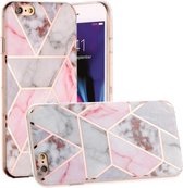 Voor iPhone 6 & 6s Hot Stamping Geometric Marble IMD Craft TPU beschermhoes (zeshoek)