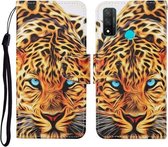 Voor Huawei P smart 2020 Gekleurde Tekening Patroon Horizontale Flip Leren Case met Houder & Kaartsleuven & Portemonnee & Lanyard (Gele Luipaard)