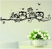 3D Vinyl Art Cartoon Uil Vlinder Decor Thuis Muursticker