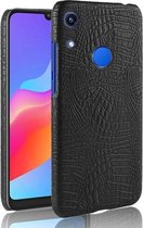 Schokbestendig Crocodile Texture PC + PU-hoesje voor Huawei Honor 8A (zwart)
