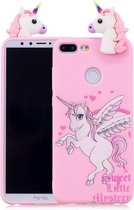 Voor Huawei Honor 9 Lite schokbestendig Cartoon TPU beschermhoes (eenhoorn)